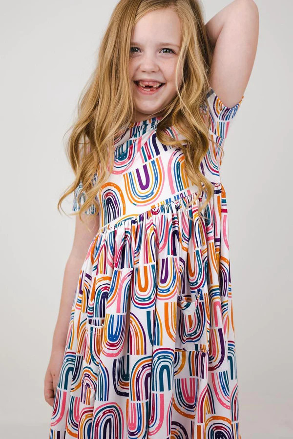 Bright Side S/S Pocket Twirl Dress | Mila and Rose