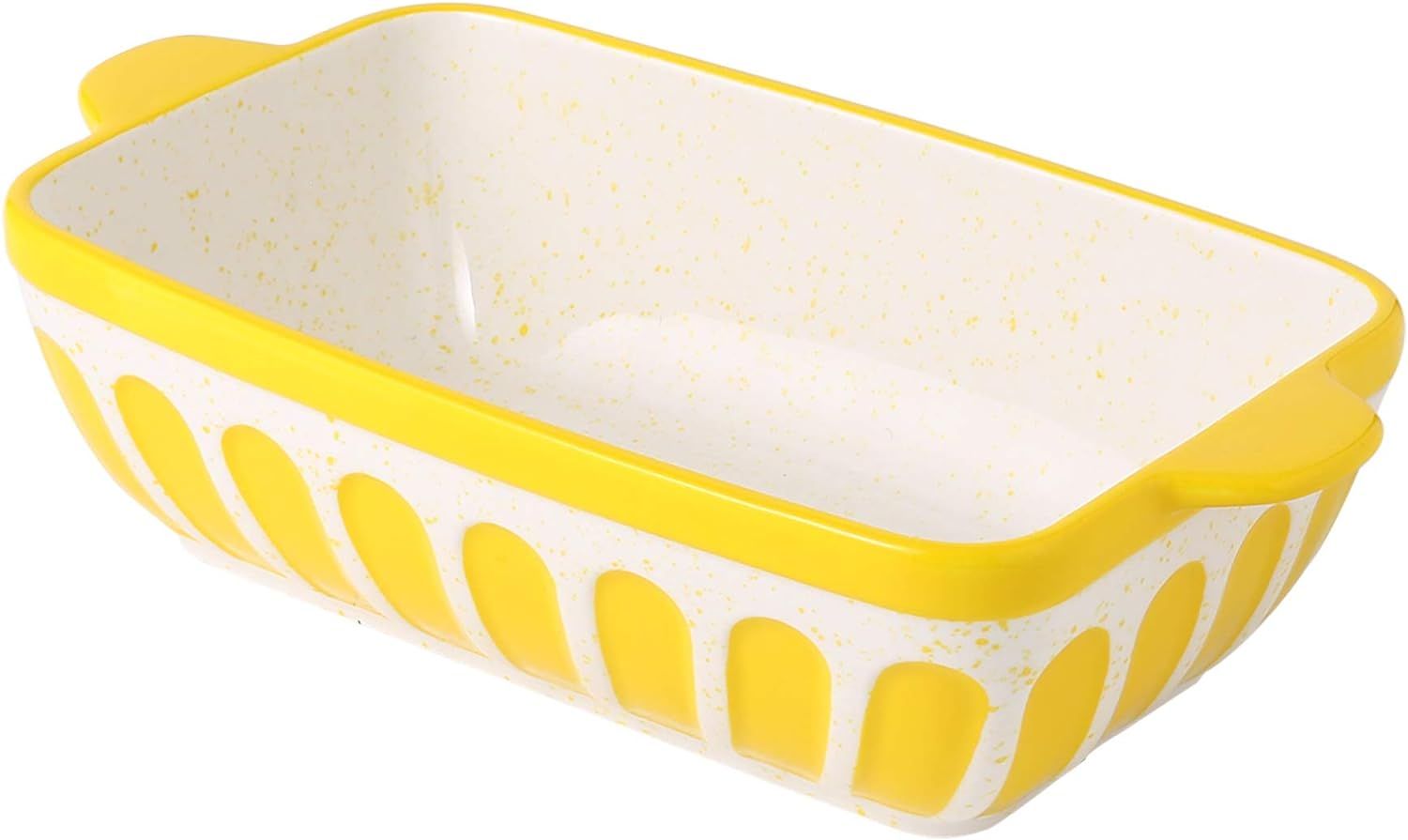Hand Painted Ceramic Loaf Pans Bread Baking Dish Toast Baking Pan for Baker Home Kitchen -Yellow | Amazon (US)