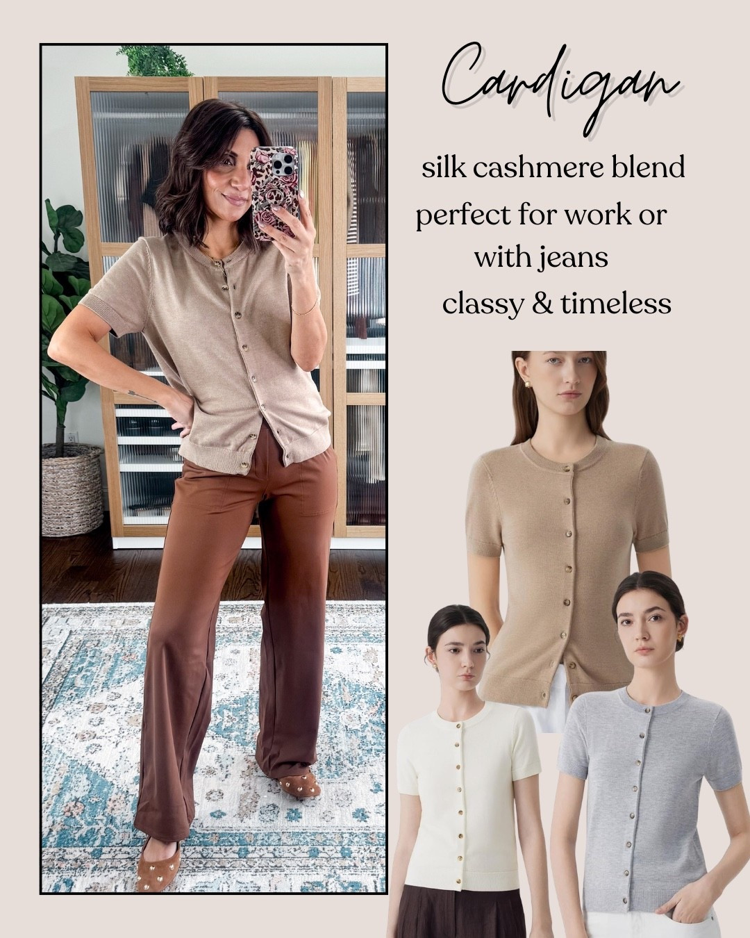 Love this cashmere like cardigan 
Wearing small 

#LTKOver40 #LTKootd #LTKWorkwear