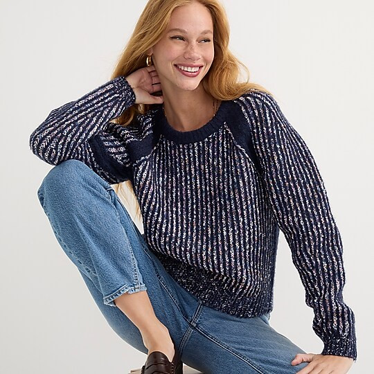 Space-dyed crewneck sweater | J. Crew US