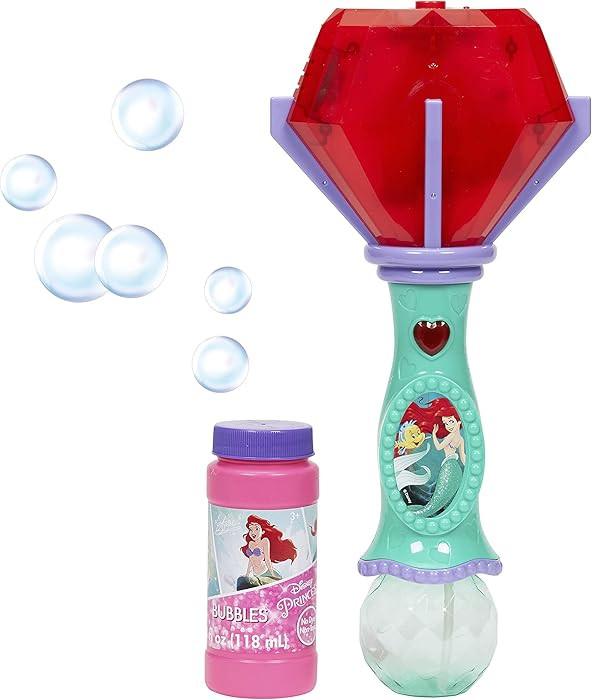 Little Kids Disney Little Mermaid Lights and Sound Musical Bubble Wand, Bubble Solution Included,... | Amazon (US)