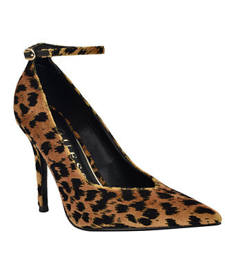 GUESS Women's Napril Ankle Strap Stiletto Dress Pumps - Macy's | Macy's