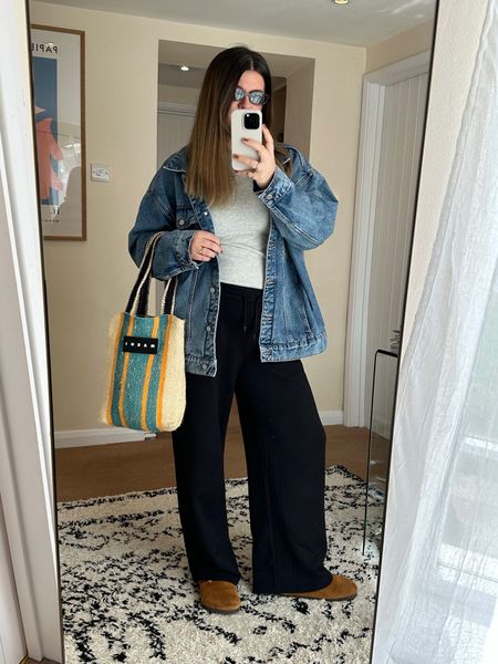 Simplest straight H&M joggers for off-duty errands (the perfect length, I’m 5’4” in a M) ultra soft and smart enough to be taken into the office. A pair to add to the minimal rotation. 

Straight joggers ~ H&M
Vest ~ Mint Velvet 
Jacket ~ Asos
Sunglasses ~ Le Specs
Bag ~ Marni
Shoes ~ Birkenstock 

#LTKSeasonal #LTKunder50 #LTKeurope