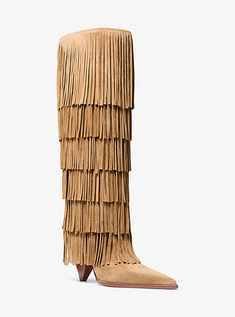 Jayla Fringed Suede Tall Boot | Michael Kors US