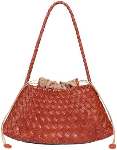 Woven Hobo Bags Women Trendy Suede Bucket Purse Shoulder Bag Tote Handbag | Amazon (US)