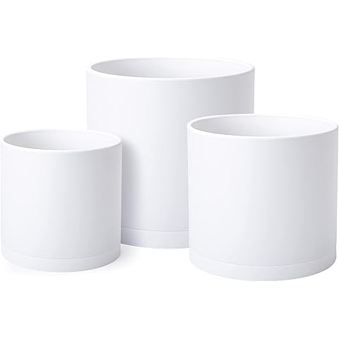 LE TAUCI Ceramic Pots for Plants, 10+8+6 Inch Indoor Plant Pots, Modern Planters for Indoor Plant... | Amazon (US)