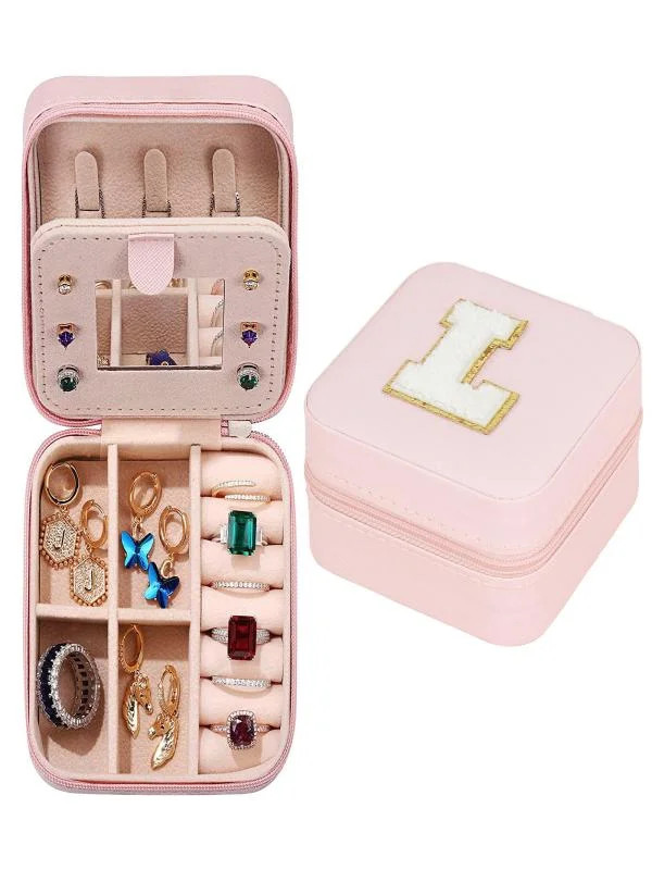 UUHYTG Travel Jewelry Case for Women Fashion, A Initial Travel Jewelry Case Organizer | Small Tra... | Walmart (US)