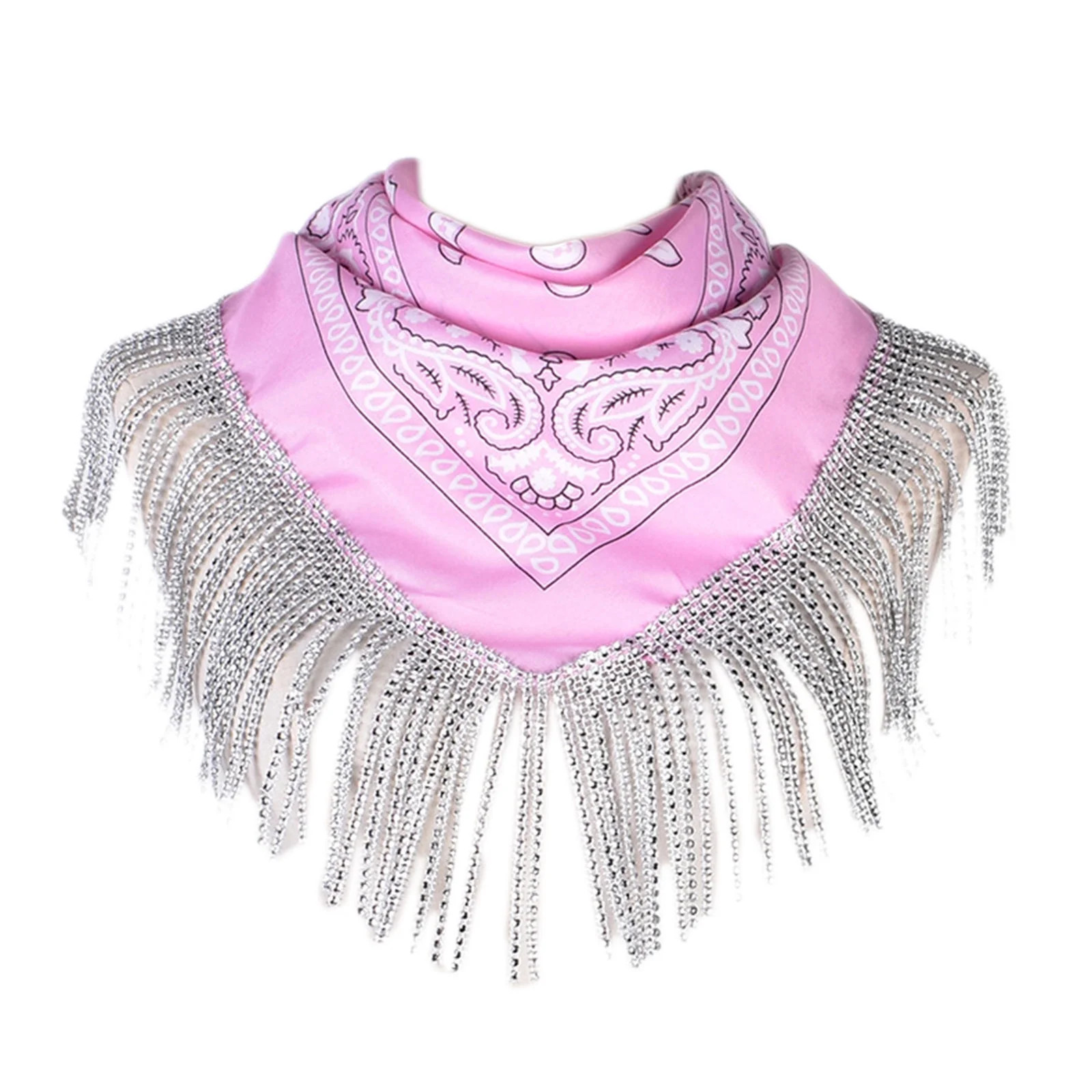 HOTYA Cowgirl for Rhinestone Tassel Bandanas Disco Bachelorette Bandanas Cowgirl Banda | Walmart (US)