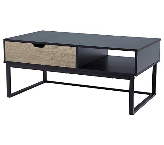 Teamson Home Bryson Two-Tone Lift Top Coffee Table Desk - QVC.com | QVC