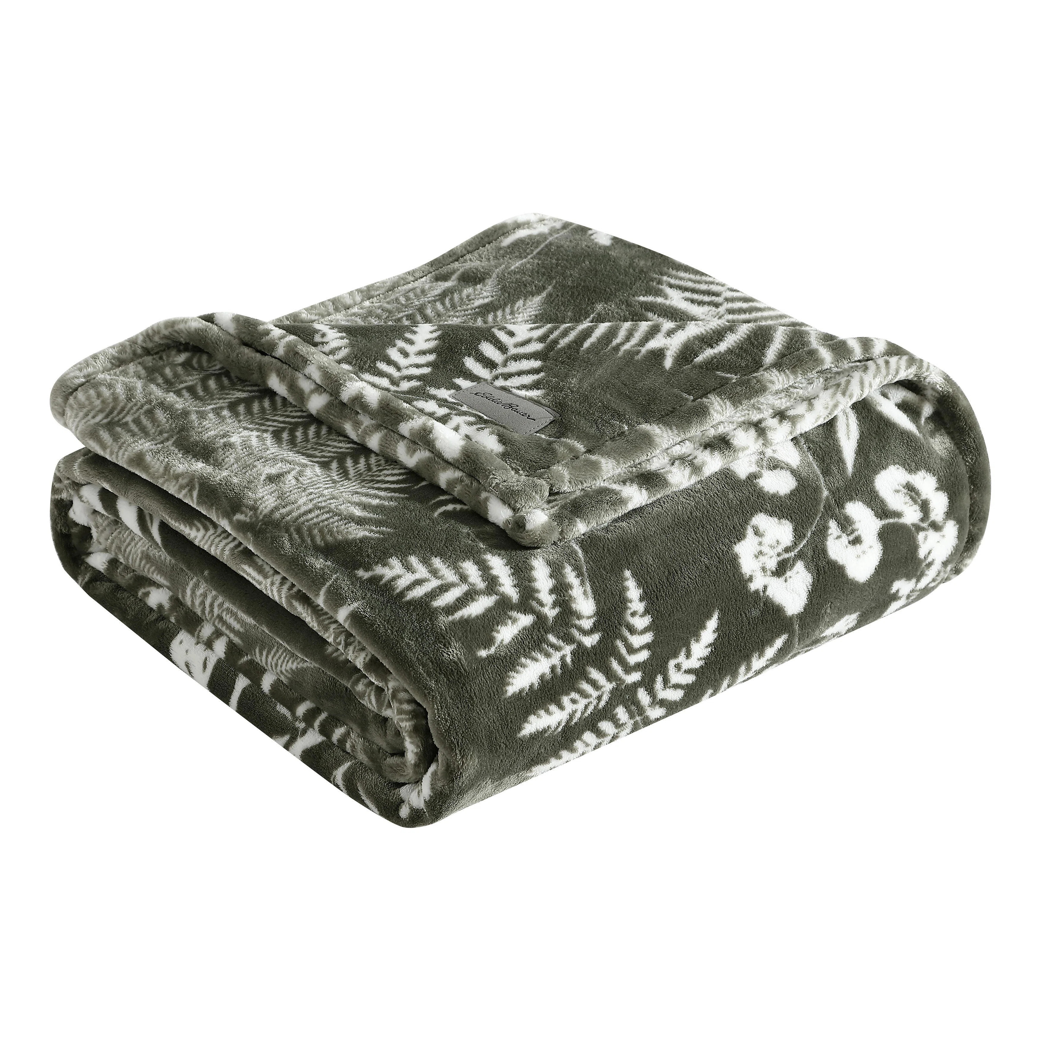Eddie Bauer Printed Ultra Soft Plush Fleece Reversible Blanket | Wayfair North America