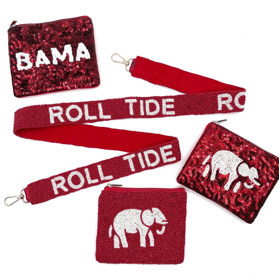 Roll Tide Beaded Purse Strap for BAMA Coin Purse Beaded - Etsy | Etsy (US)