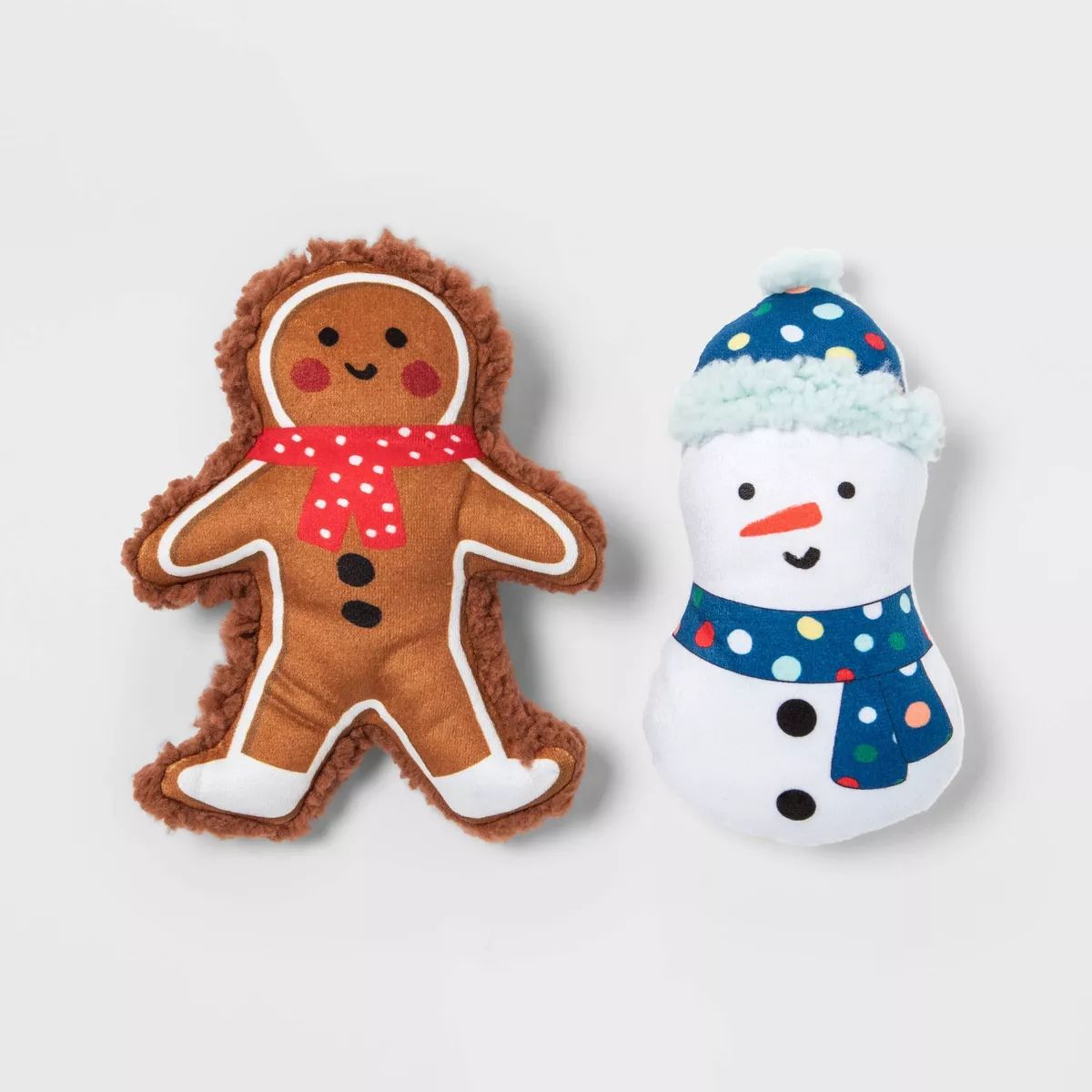 Gingerbread Playhouse Cookie & Snowman Dog Toy Set - 2pk - Wondershop™ | Target