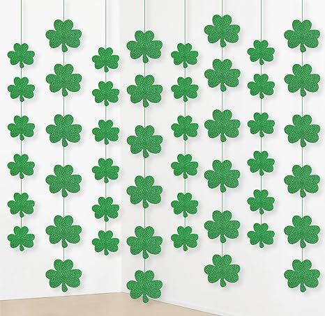 jollylife 12PCS St. Patrick’s Day Shamrock Decorations - Lucky Irish Party Hanging Ornaments Ga... | Amazon (US)