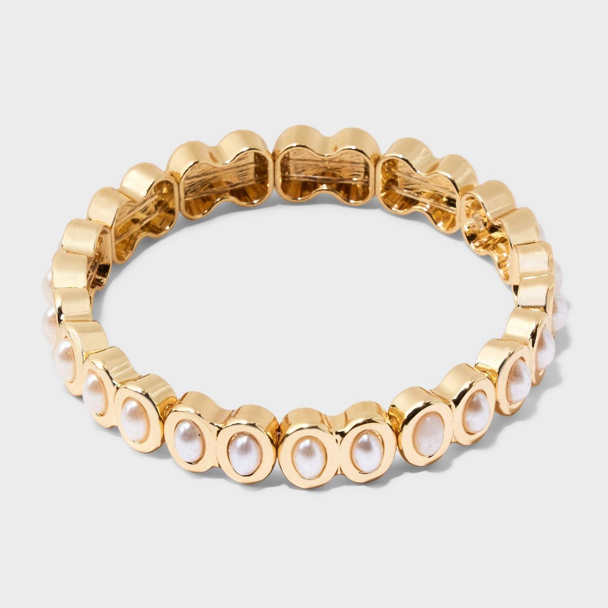 SUGARFIX by BaubleBar Pearl-Encrusted Stretch Bracelet - Gold | Target