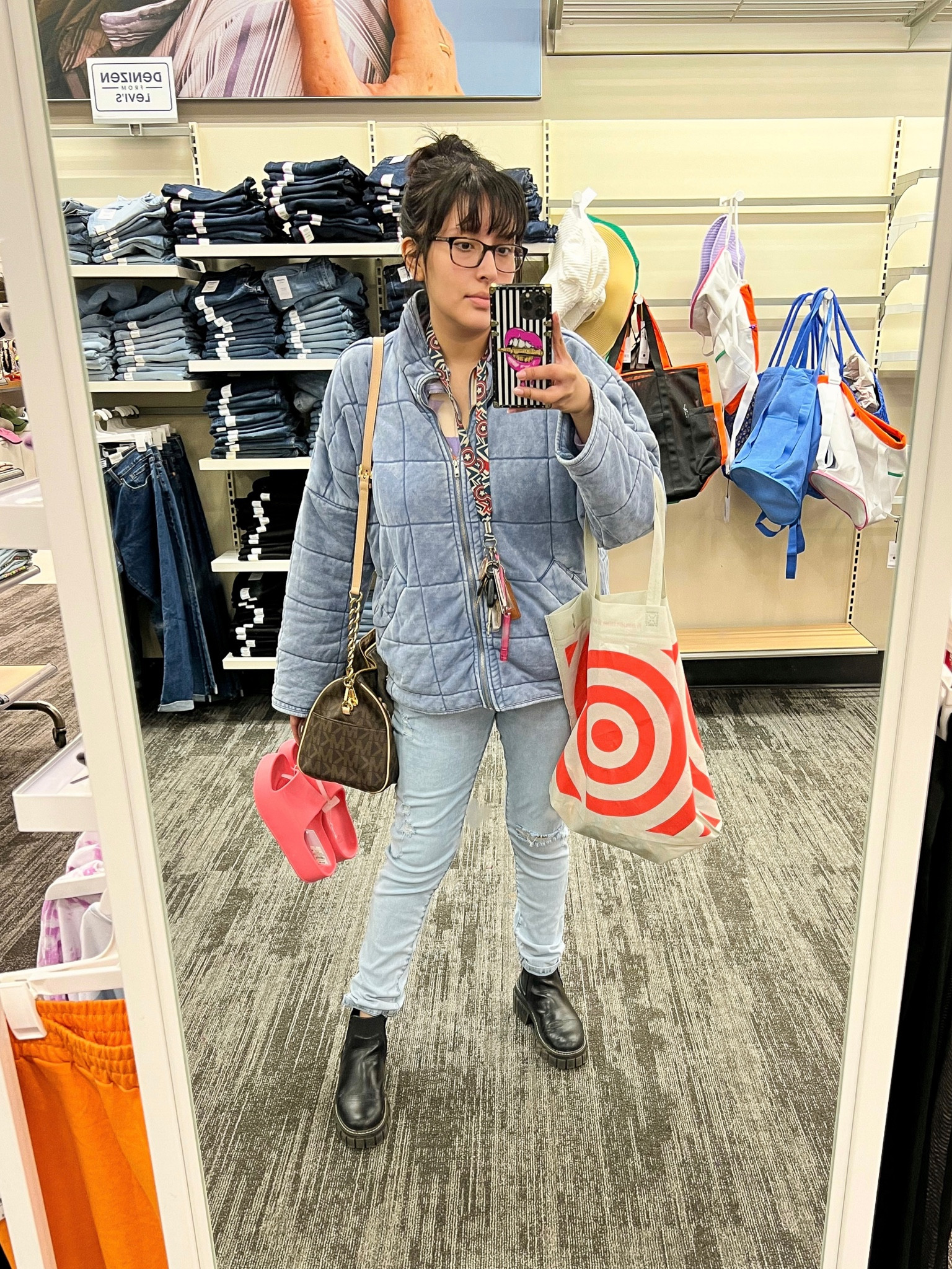 Today’s Outfit: Forever 21 Quilted Denim Jacket and BCBGENERATION Chelsea Boots

#LTKunder50