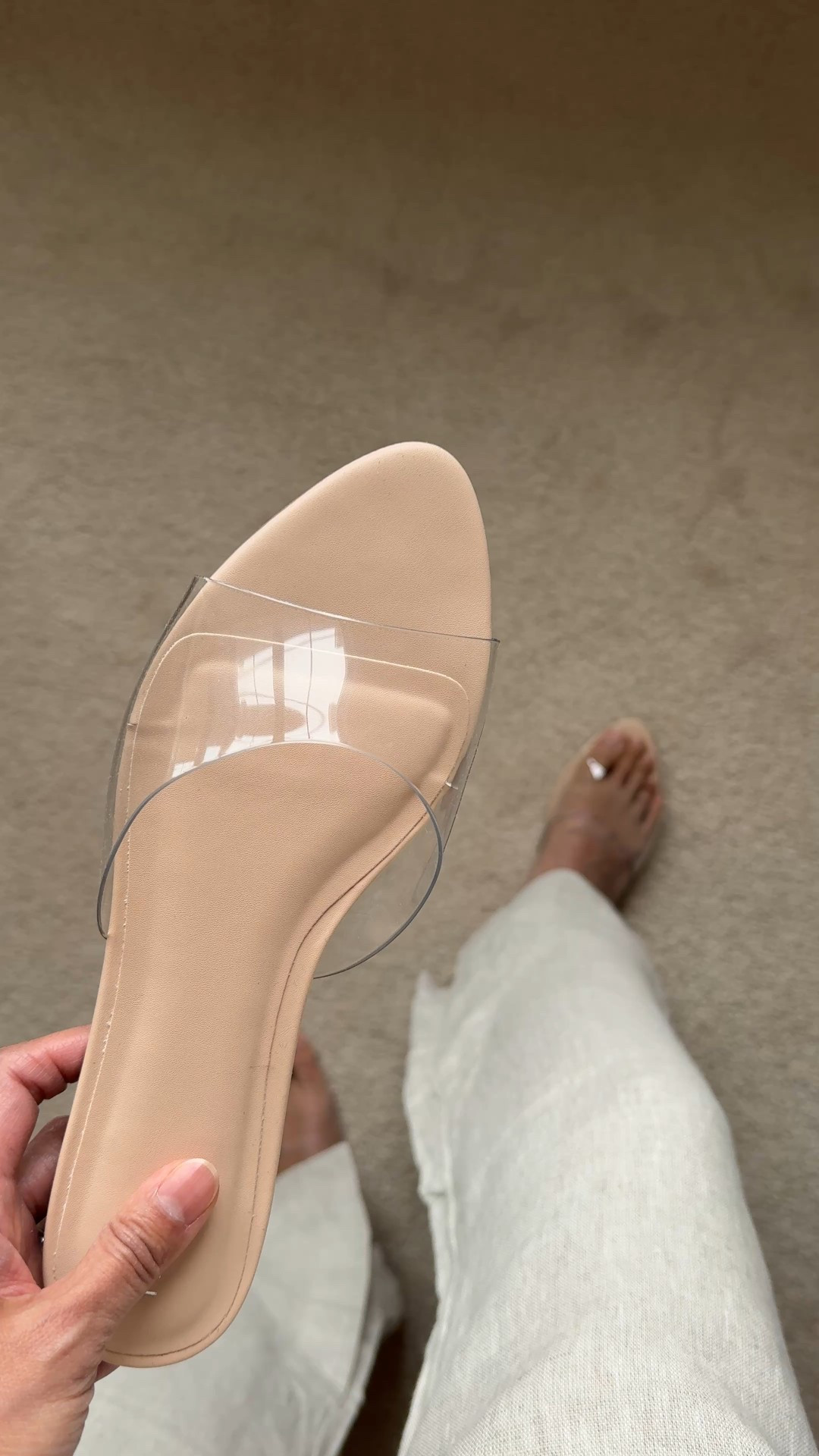 Spring break. Vacation. Resort wear. 
Clear strap sandals look chic and are comfortable with a padded footbed. True to size. Also comes in other colors and a heeled version. 


#LTKOver40 #LTKTravel