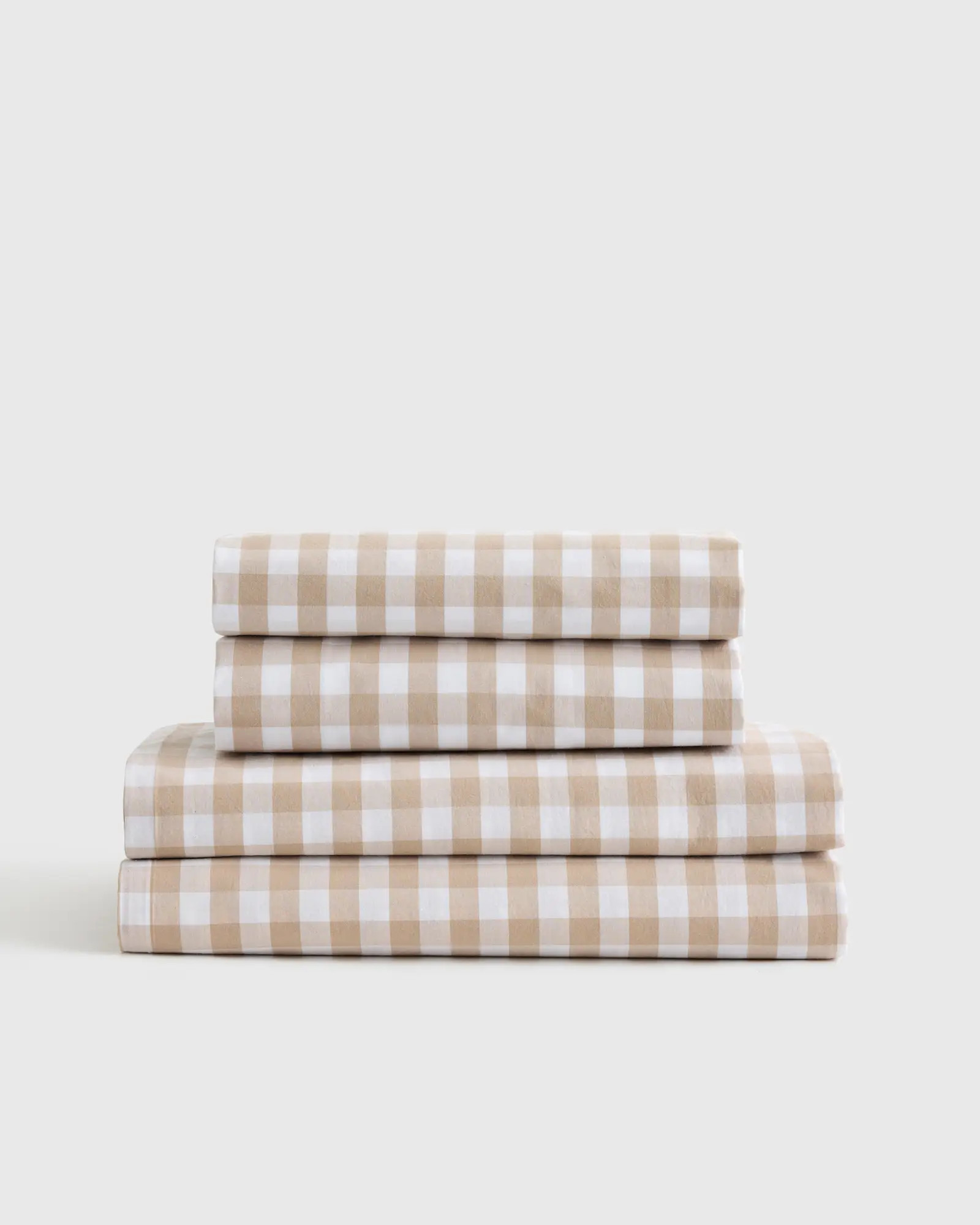 Organic Crisp Percale Gingham Sheet Set | Quince