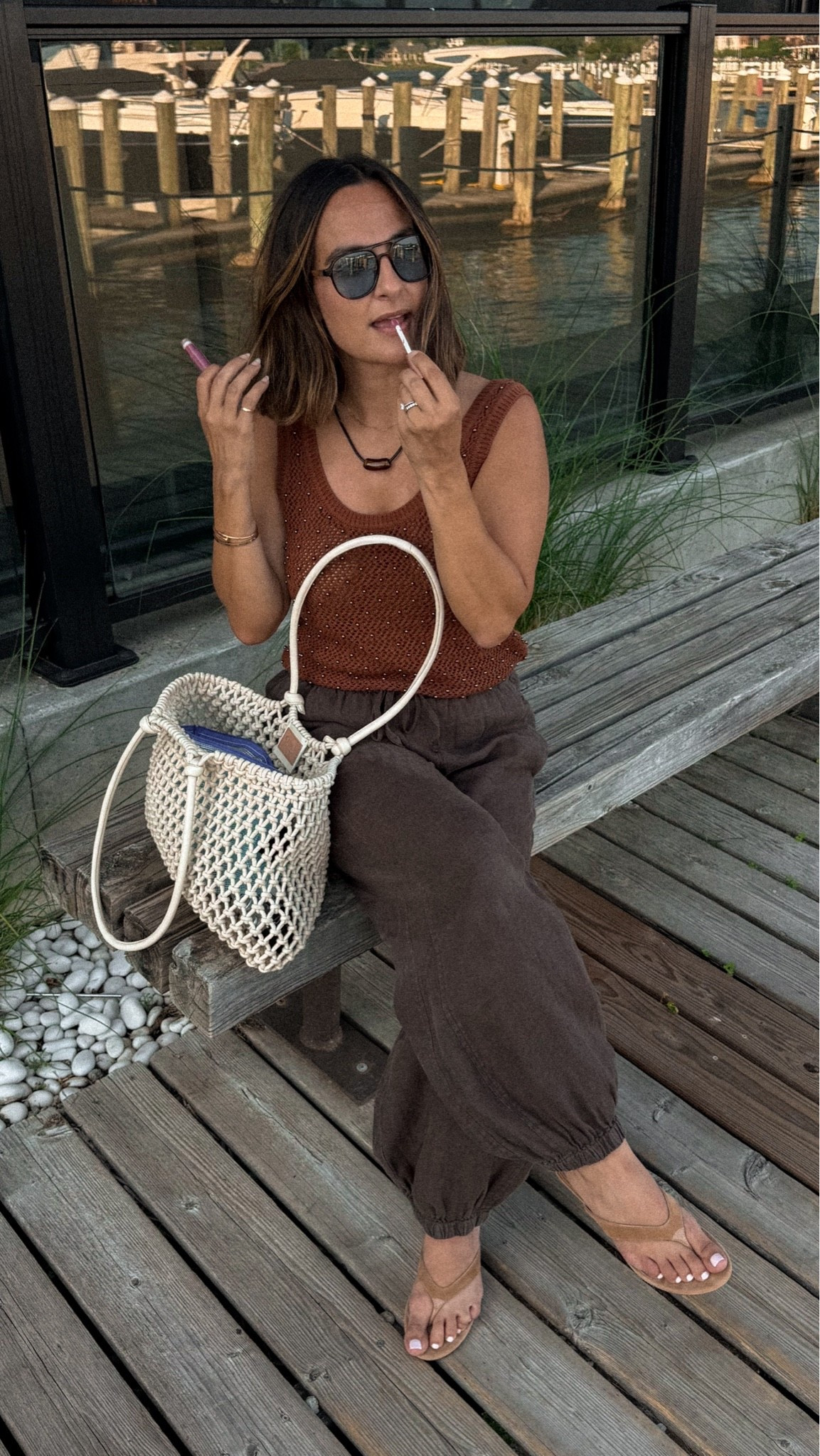 Linen and an open knit, the perfect outfit for summer or a beach vacation

Both run TTS 
wearing a small in the top and medium in the linen pants 

summer outfits

#LTKootd #LTKSeasonal