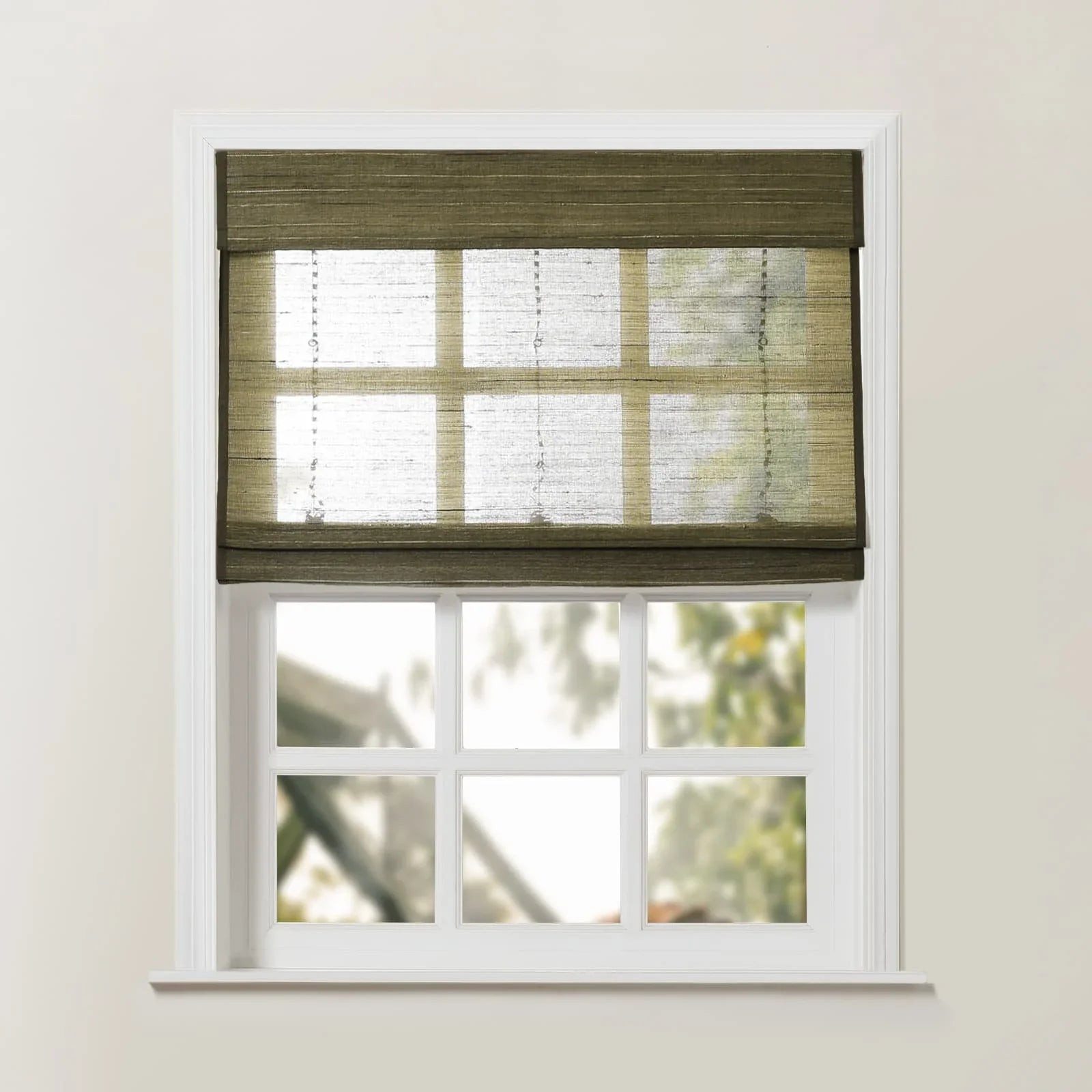 Yura Natural Woven Wood Shade Corded/Cordless | Drapeful