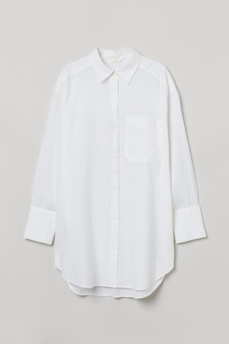 Oversized Linen-blend Shirt | H&M (US + CA)