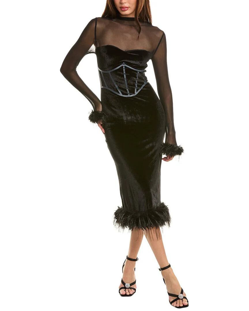 Moonsea Velvet Midi Dress | Shop Simon