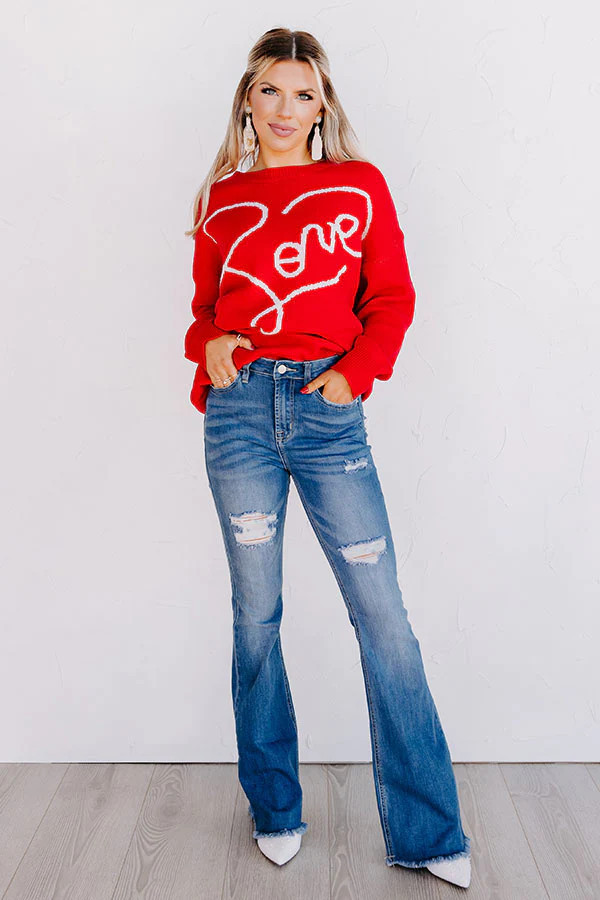 The Patisserie High Waist Distressed Flare | Impressions Online Boutique