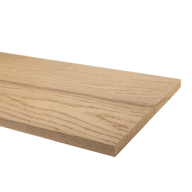 RELIABILT 1-in x 12-in x 6-ft Square Unfinished FAS Better S4S Red oak Common Hardwood Board | Lowe's