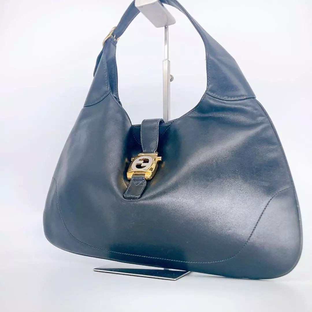 GUCCI Leather Gold Hardware GG Black Italy One Shoulder Bag Woman From Japan  | eBay | eBay US