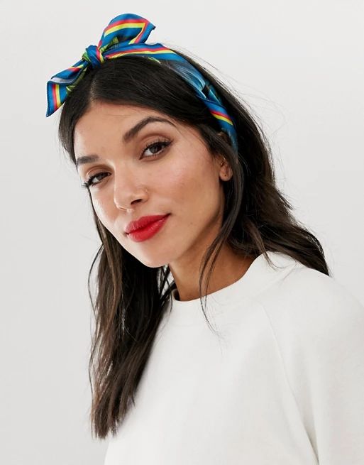 ASOS Polysatin Tropical Print Bandana | ASOS UK