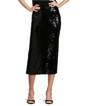 Antonio Melani Iman Sequin High Rise Pencil Midi Skirt | Dillard's | Dillard's