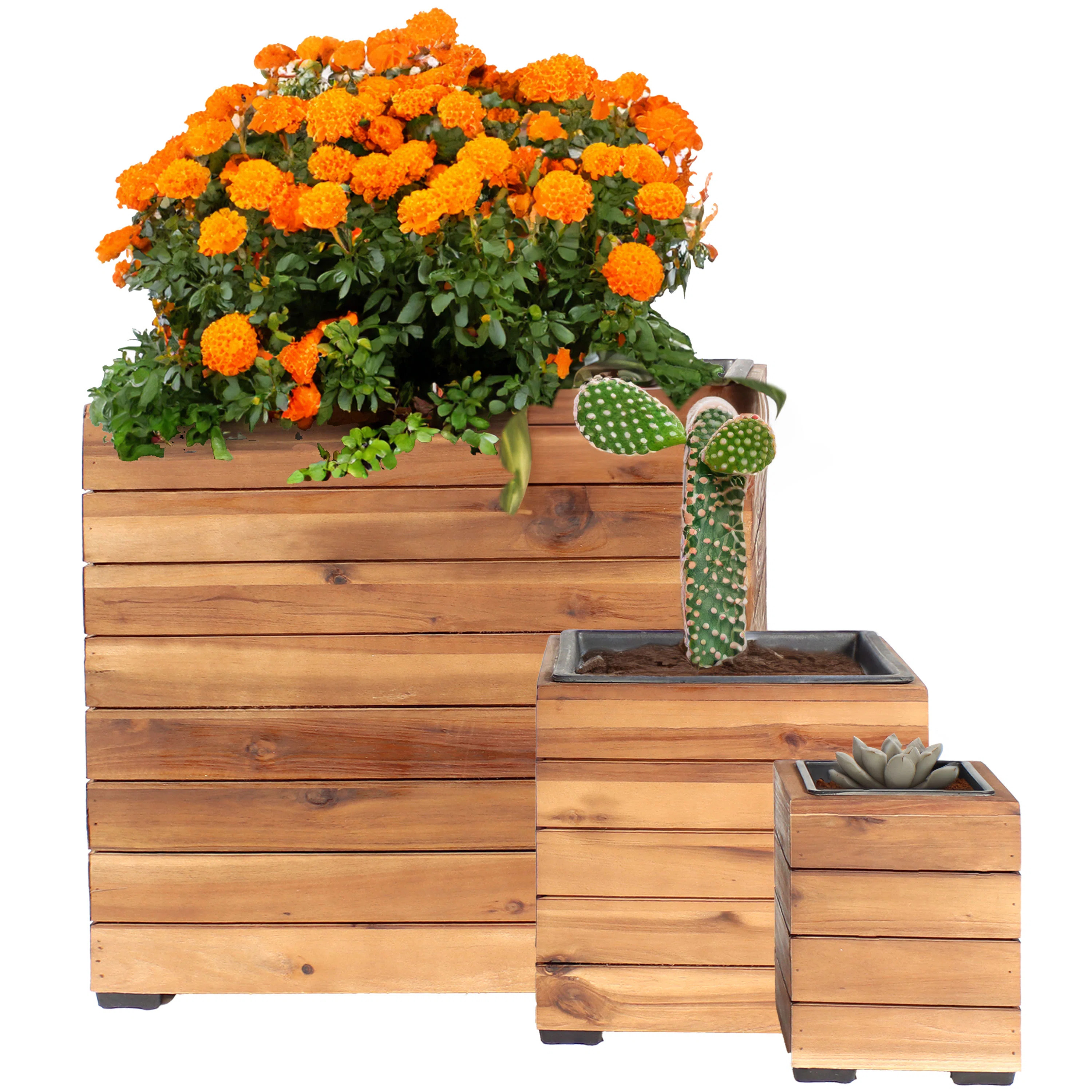 Millwood Pines Breigha Wood Planter Box | Wayfair | Wayfair North America