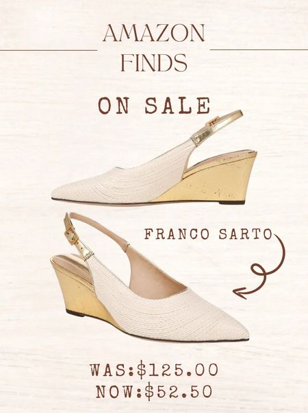 Franco Sarto slingback wedges on a huge sale right now on Amazon!

#LTKShoeCrush #LTKStyleTip #LTKSaleAlert