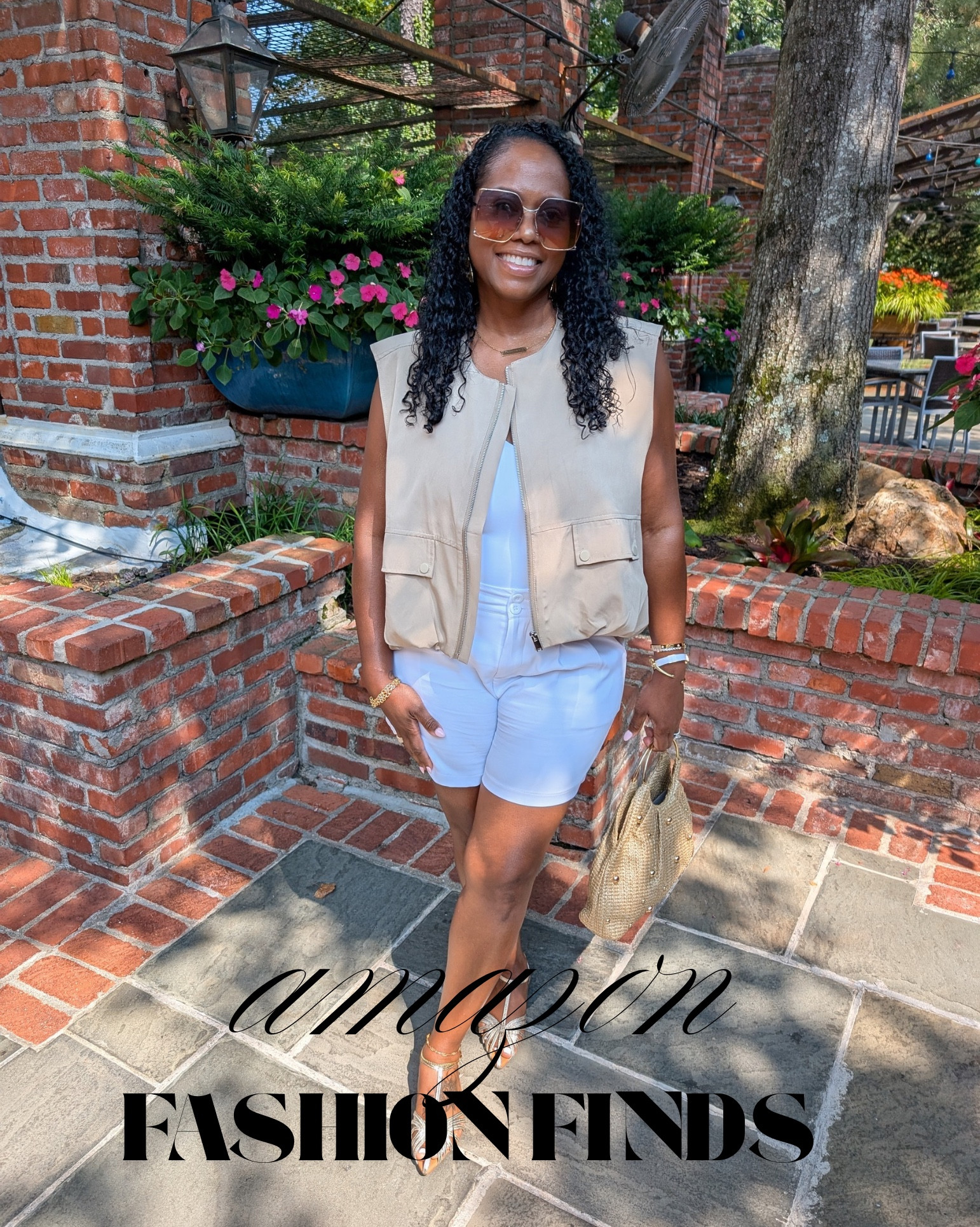 This fabulous chic-girl look is styled by Amazon. White bodysuit and tailored shorts with a light vest and woven studded clutch. Sparkly SHEIN sandals and my Philippians 4:13 necklace to finish, because strength and style go hand and hand. 😉

Backless bodysuit M | High-waisted shorts L | Oversized vest M | Woven studded clutch | Sparkly sandals | Gold accessories 

Soft life, styled right. ✨

#fashioninfluencer #atlfashioninfluencer #fashioninspo #luxelife #imtashamack #AmazonFashion #ChicAndEffortless #EverydayElevated

#LTKOver40 #LTKFindsUnder50 #LTKMidsize