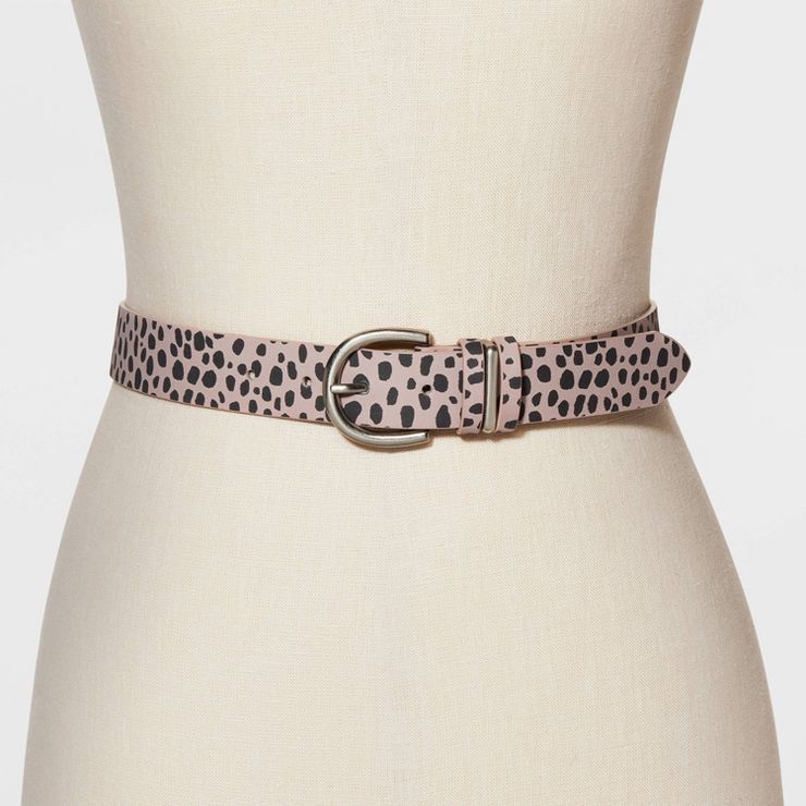 Women's Leopard Spot Oval Center Bar Belt - Universal Thread™ | Target