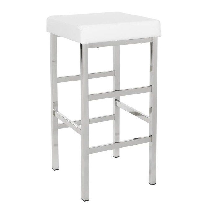 OSP Home Furnishings Metro White Bar Stool Lowes.com | Lowe's