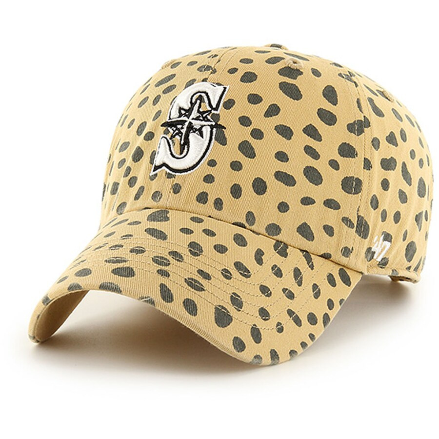 Women's Seattle Mariners '47 Tan Cheetah Clean Up Adjustable Hat | MLB Shop