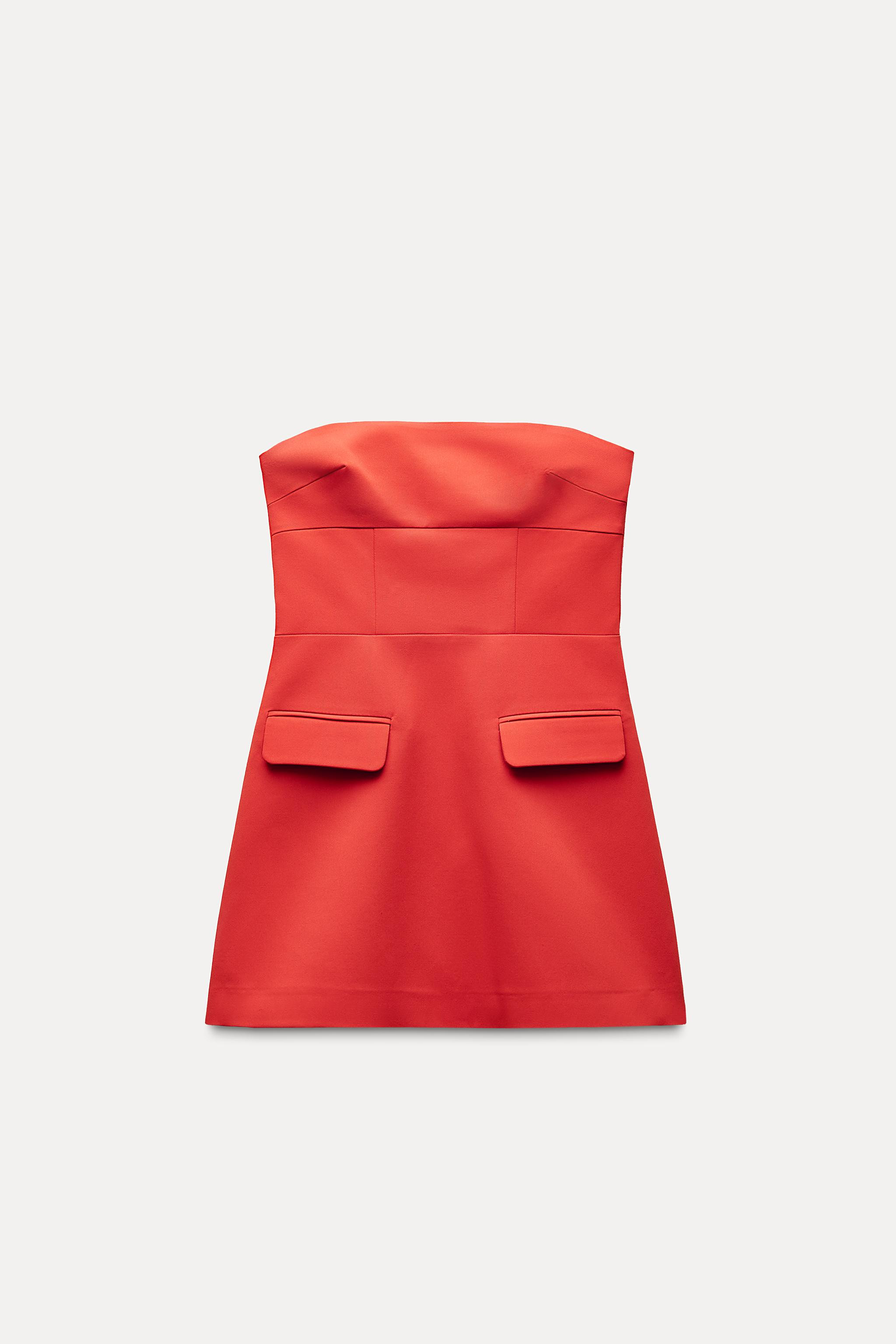 STRAPLESS DRESS WITH LAPELS | Zara IT