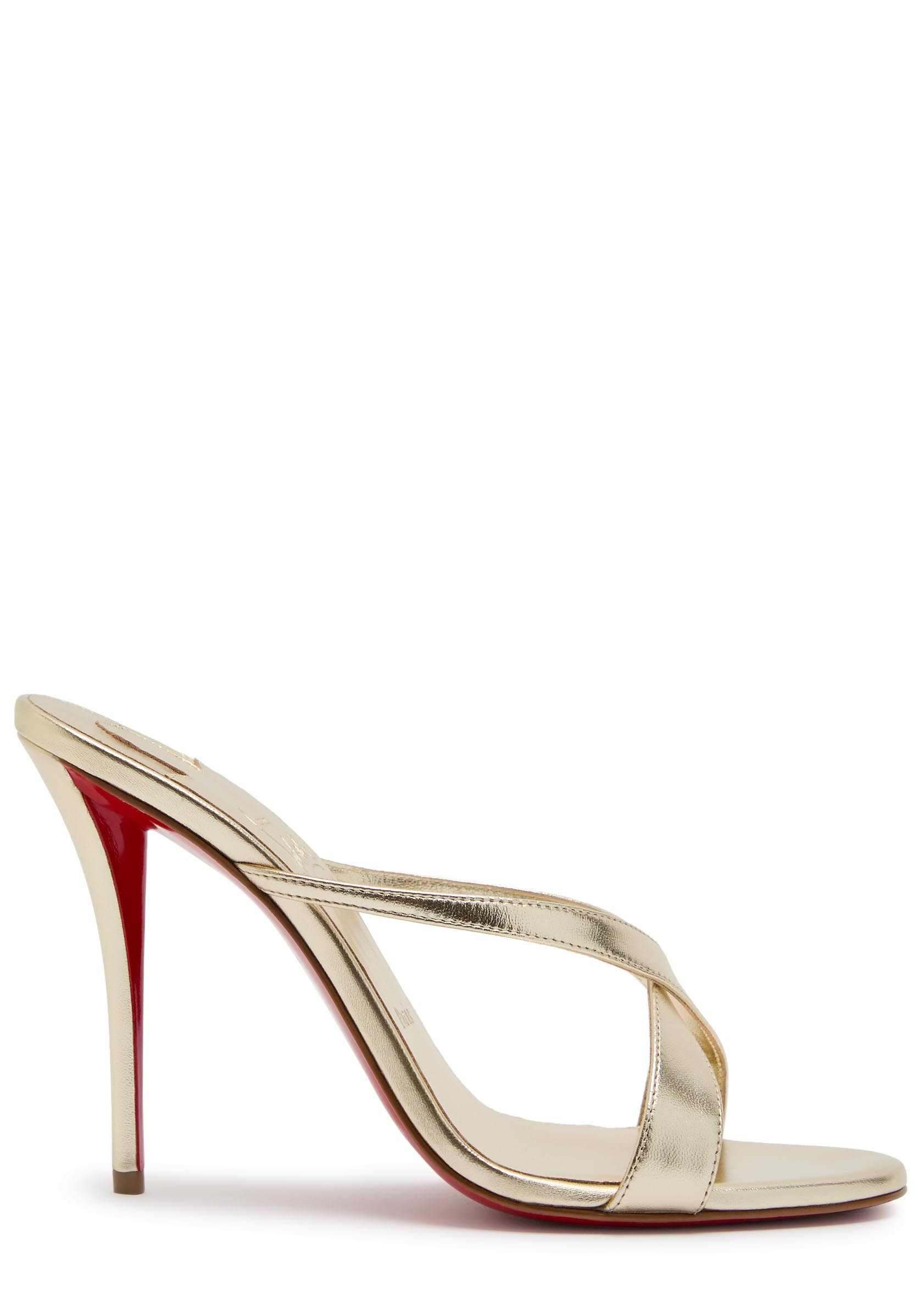 Mulazee Cross 100 metallic leather sandals | Harvey Nichols