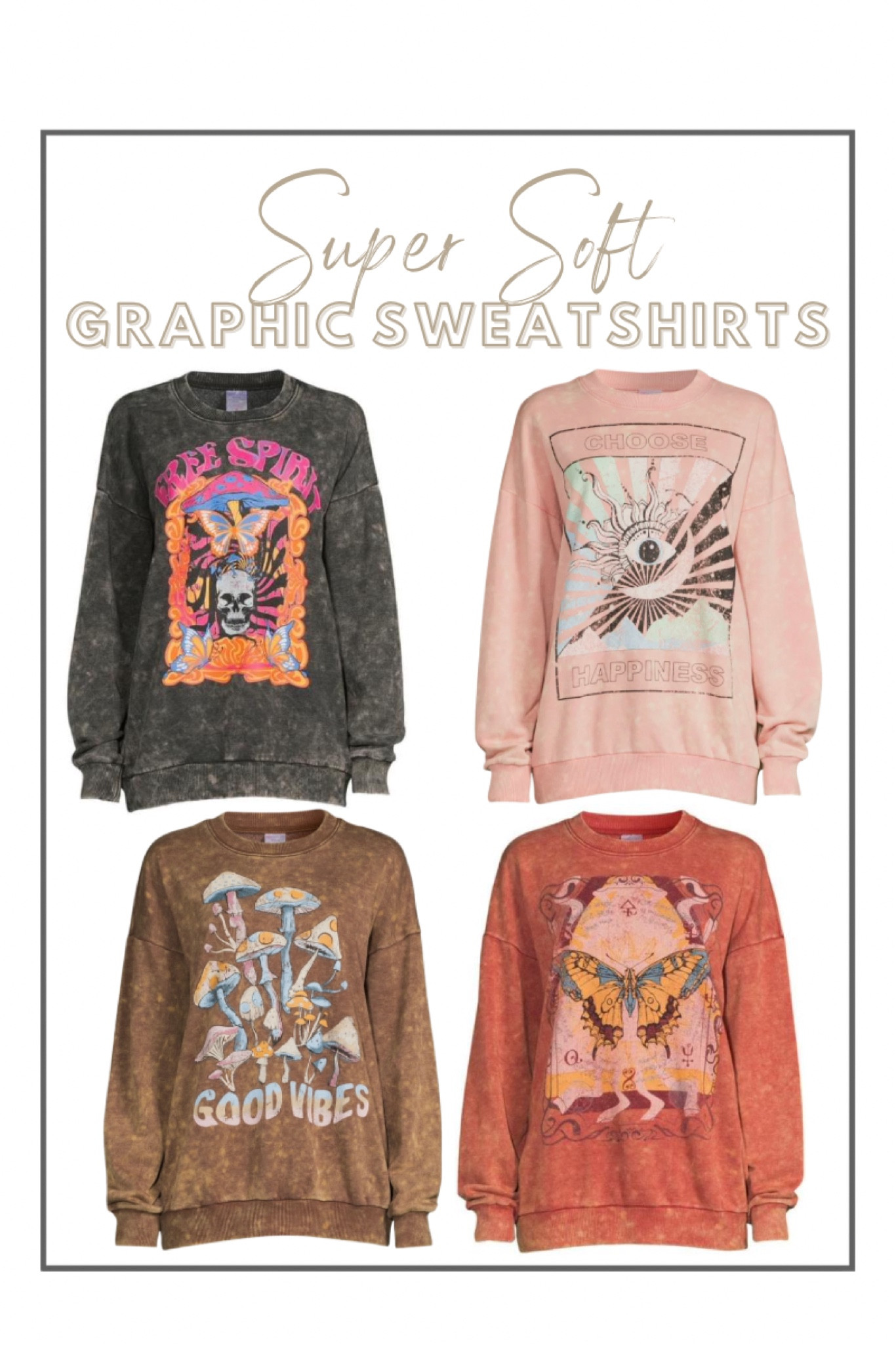 Walmart super soft Graphic Sweatshirts
I bought all of them 😬
Size XL

#LTKSeasonal #LTKunder50 #LTKstyletip