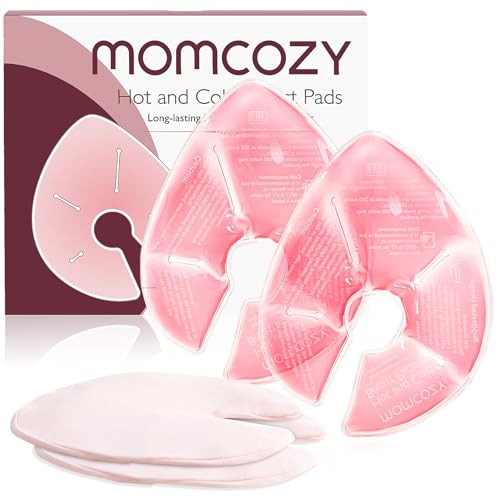 Momcozy Larger Breast Therapy Packs, Hot and Cold Breast Pads with 2 Soft Covers, Breastfeeding Essentials，2 Pack，Pink | Amazon (US)