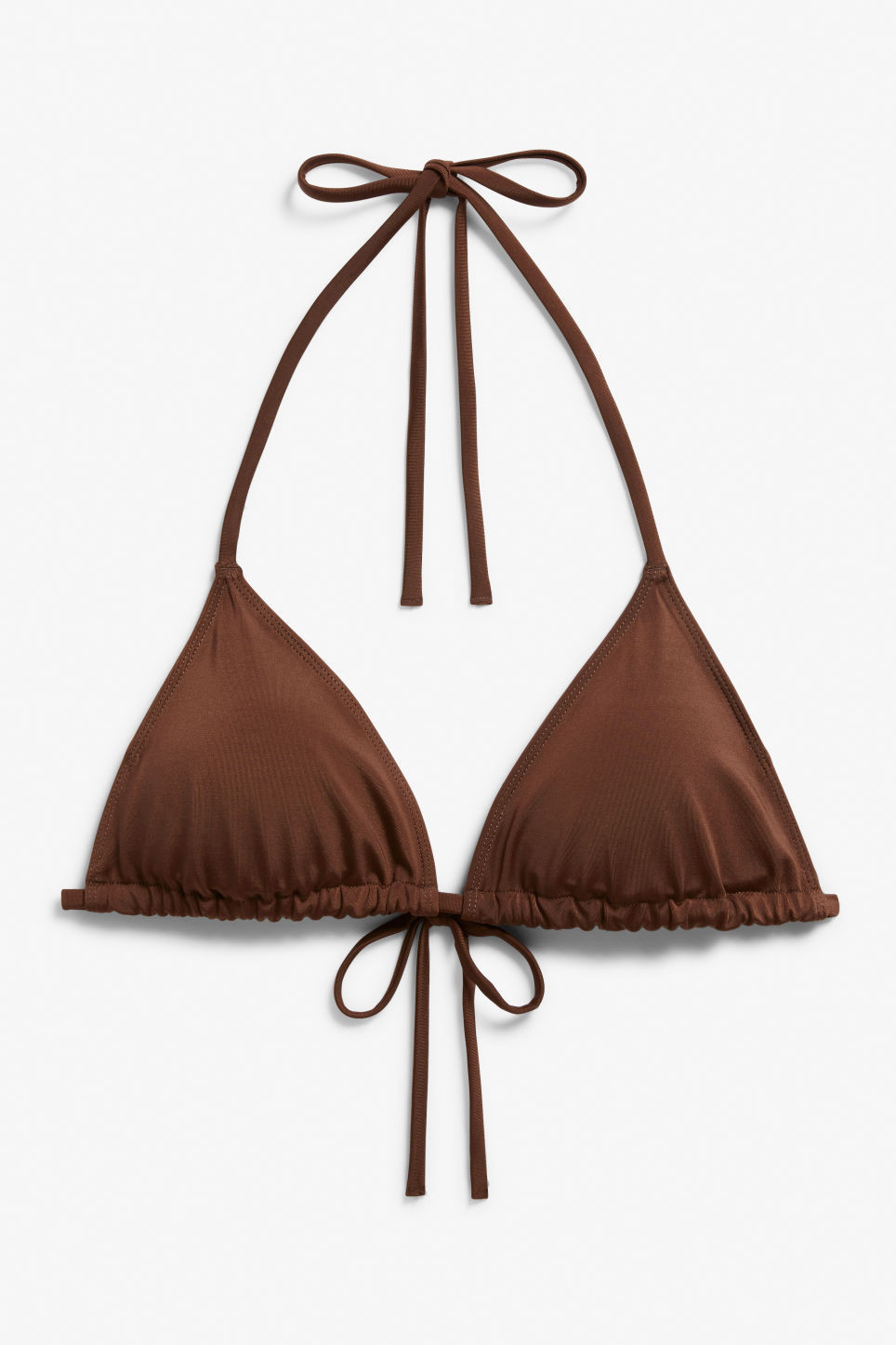 Triangle bikini top - Brown | Monki
