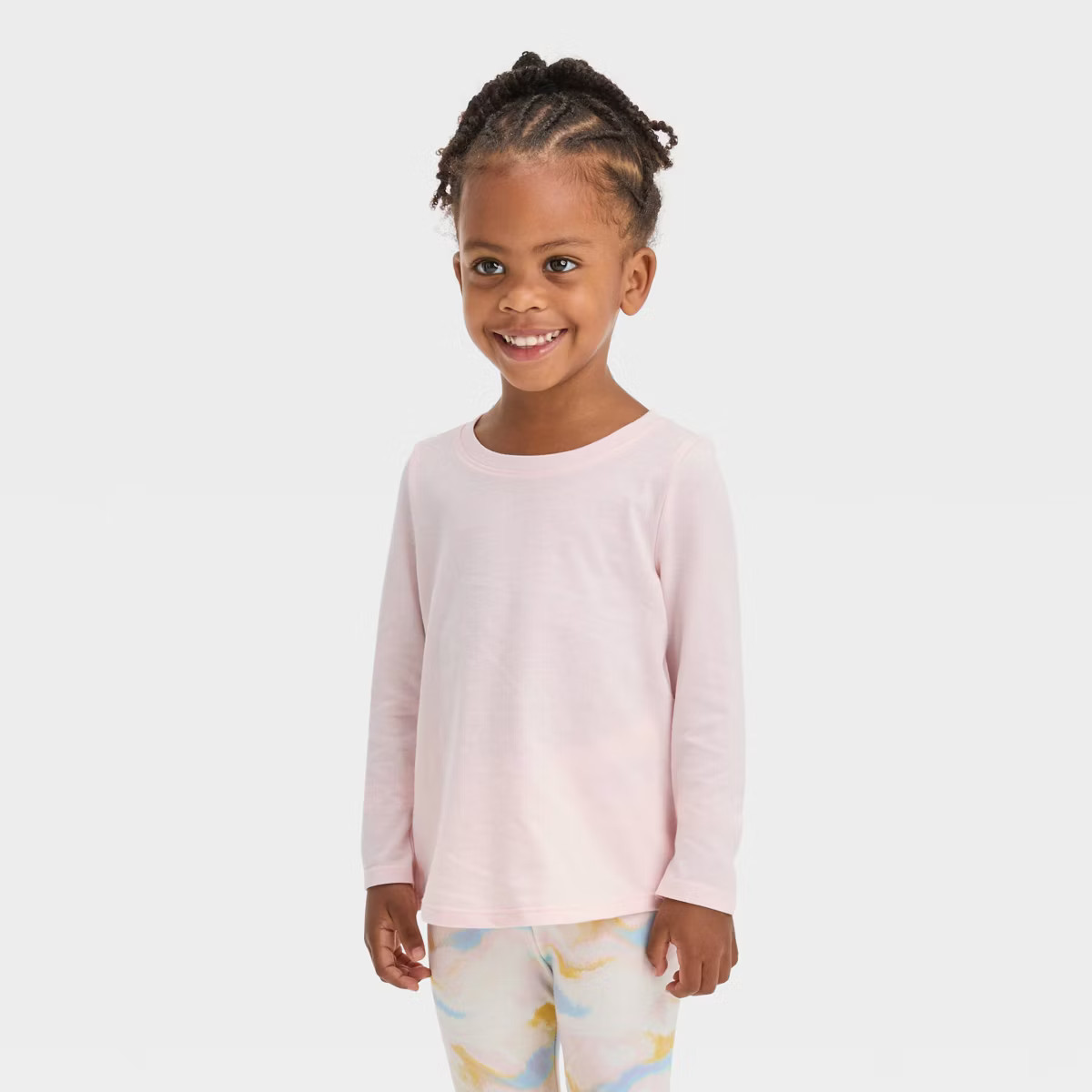 Toddler Girls' Long Sleeve T-Shirt - Cat & Jack™ Light Pink 3T | Target