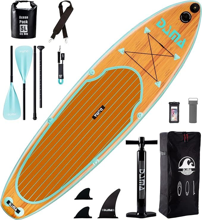 DAMA 9'6"/10'6"/11' Inflatable Stand Up Paddle Board, Yoga Board, Camera Seat, Floating Paddle, H... | Amazon (US)