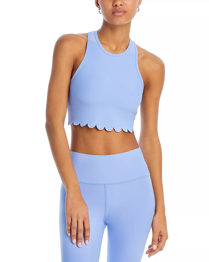 AQUA Scallop Hem Crop Top - Exclusive Women - Bloomingdale's | Bloomingdale's (US)