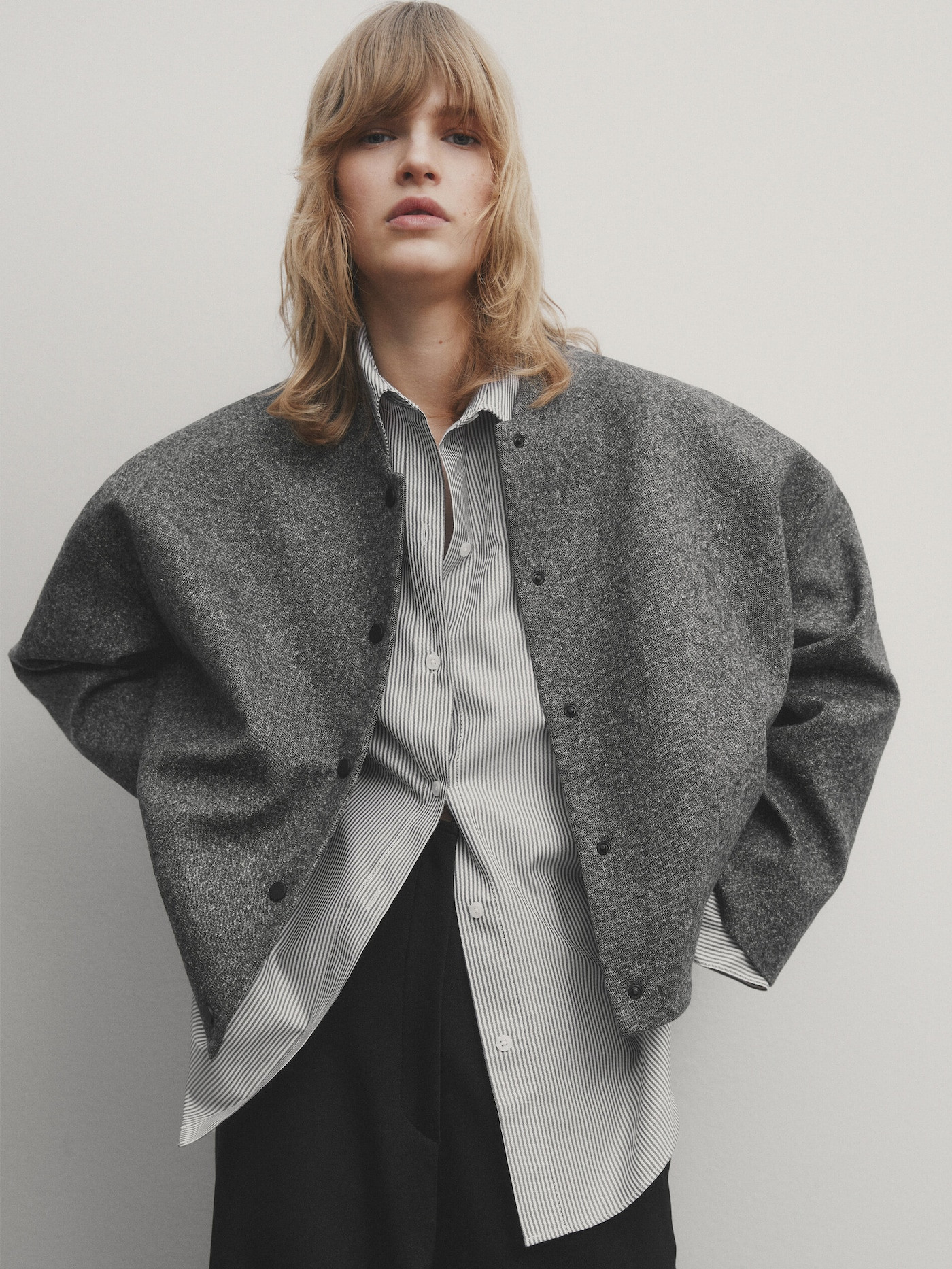 Bomberjacke in Bottonato-Optik | Massimo Dutti DE