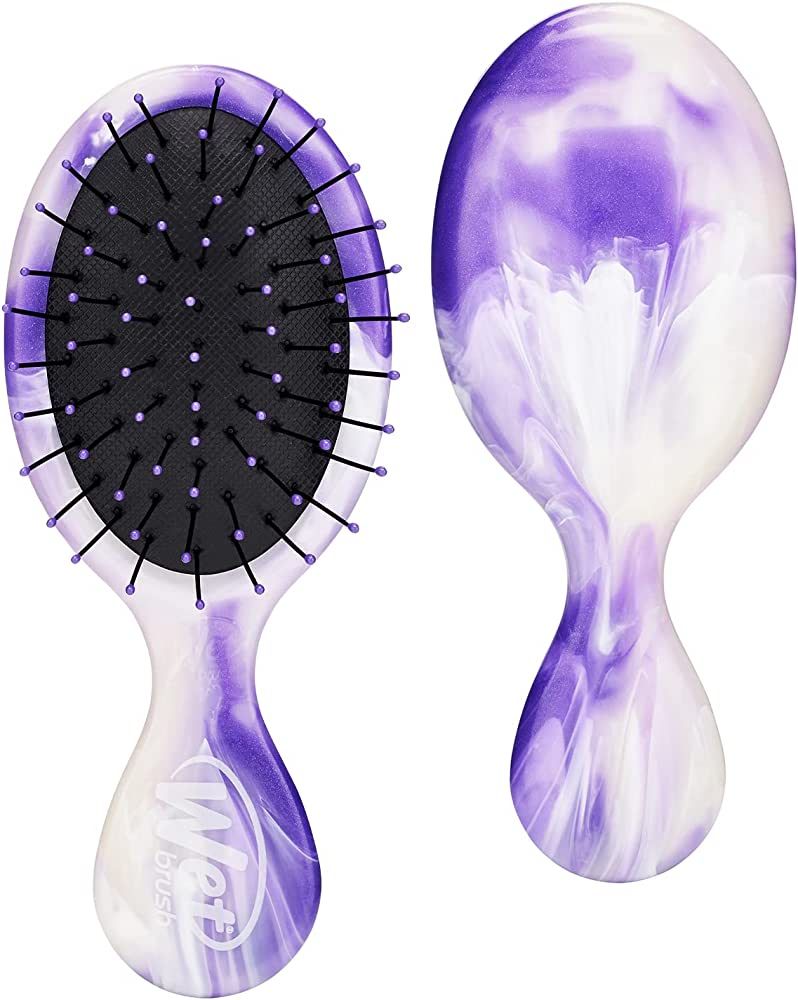 Wet Brush Squirt Detangler Hair Brushes - Gemstone, Amethyst - Mini Detangling Brush with Ultra-S... | Amazon (US)