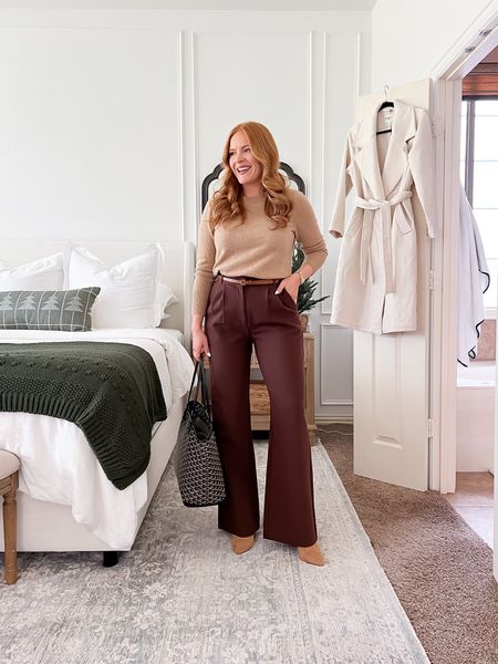 Abercrombie 25% off sale! These brown slacks from Abercrombie are amazing! I have them in a few colors. For these I went with my regular size but ordered a tall so they would be longer with heels!

#LTKfindsunder100 #LTKsalealert #LTKworkwear
