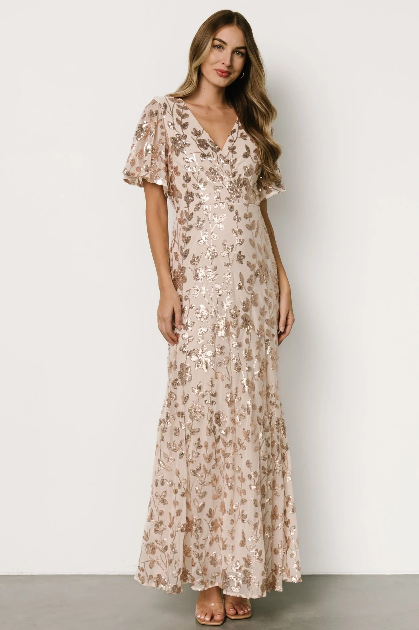 Esme Sequin Dress | Rose Gold | Baltic Born