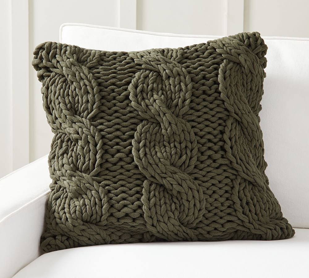 Colossal Handknit Pillow | Pottery Barn (US)
