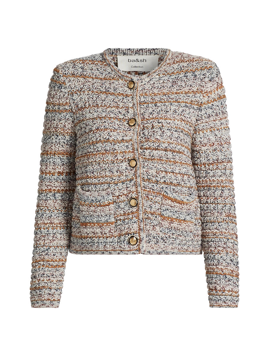 Women's Mixed Knit Cardigan - Beige - Size XS | Saks Fifth Avenue